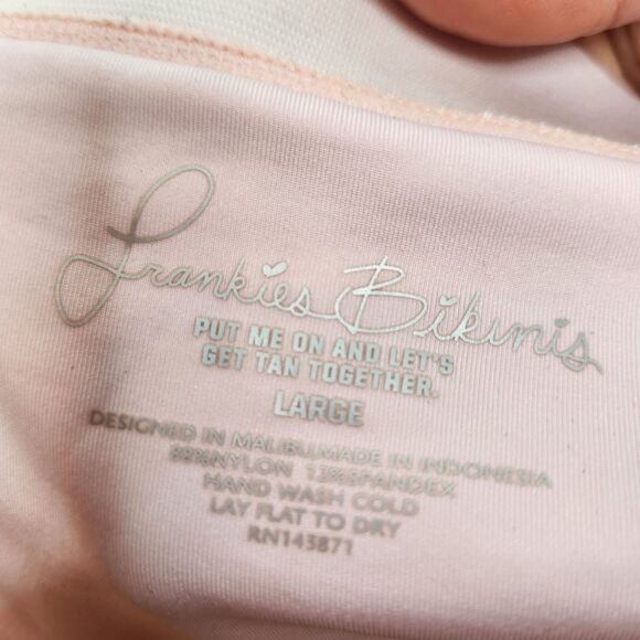FRANKIES BIKINIS Swim Bottom Womens Large Rose Water Pink Drew Bikini Bottom‎ - Picture 7 of 7